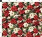Holiday Flowers Red White Floral Berries Green Leaves Christmas Plant Custom Printed Fabric by Spoonflower Various Fabrics by the Yard or Fat Quarter